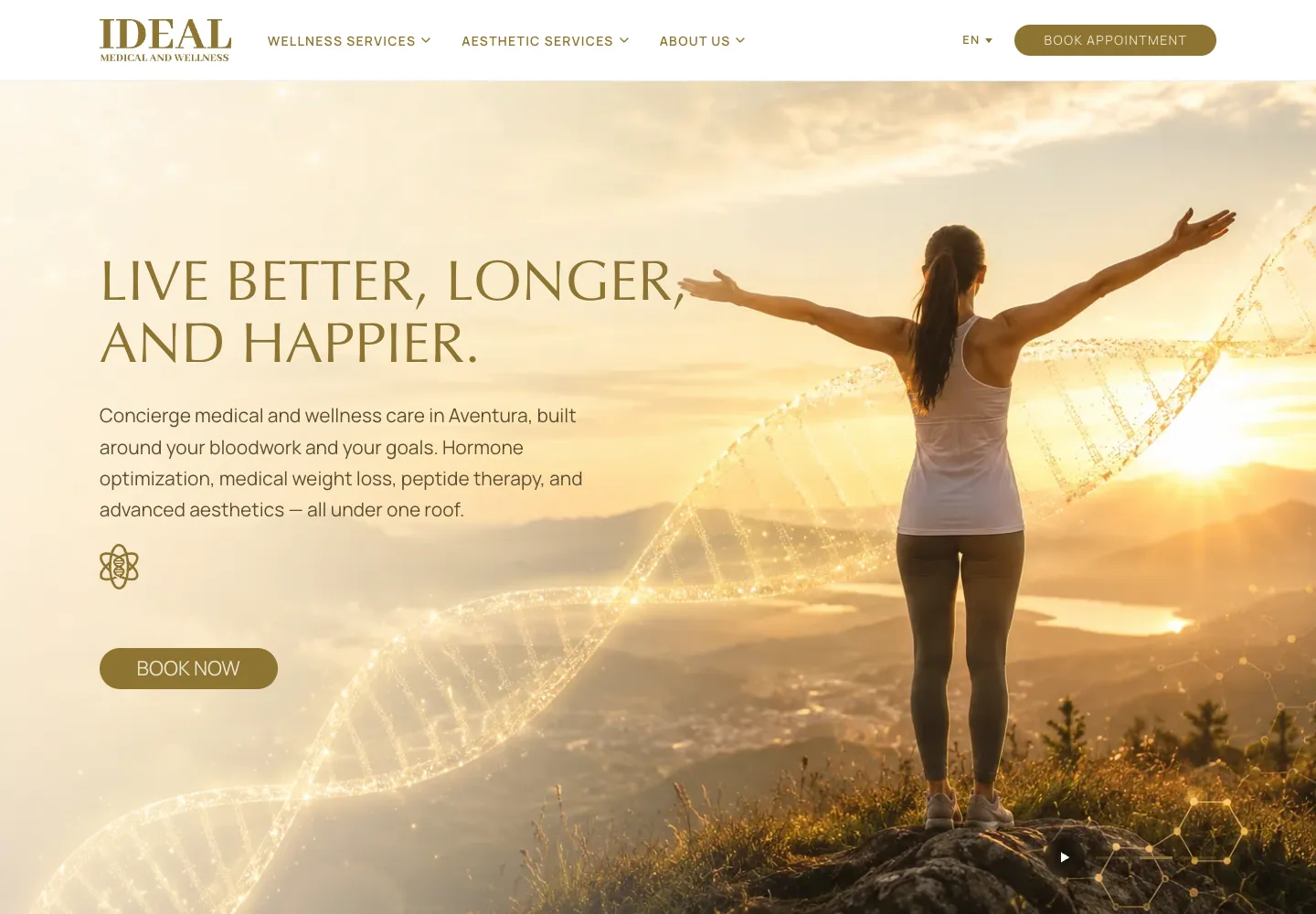 Ideal Medical & Wellness: selected website design for wellness and aesthetic services